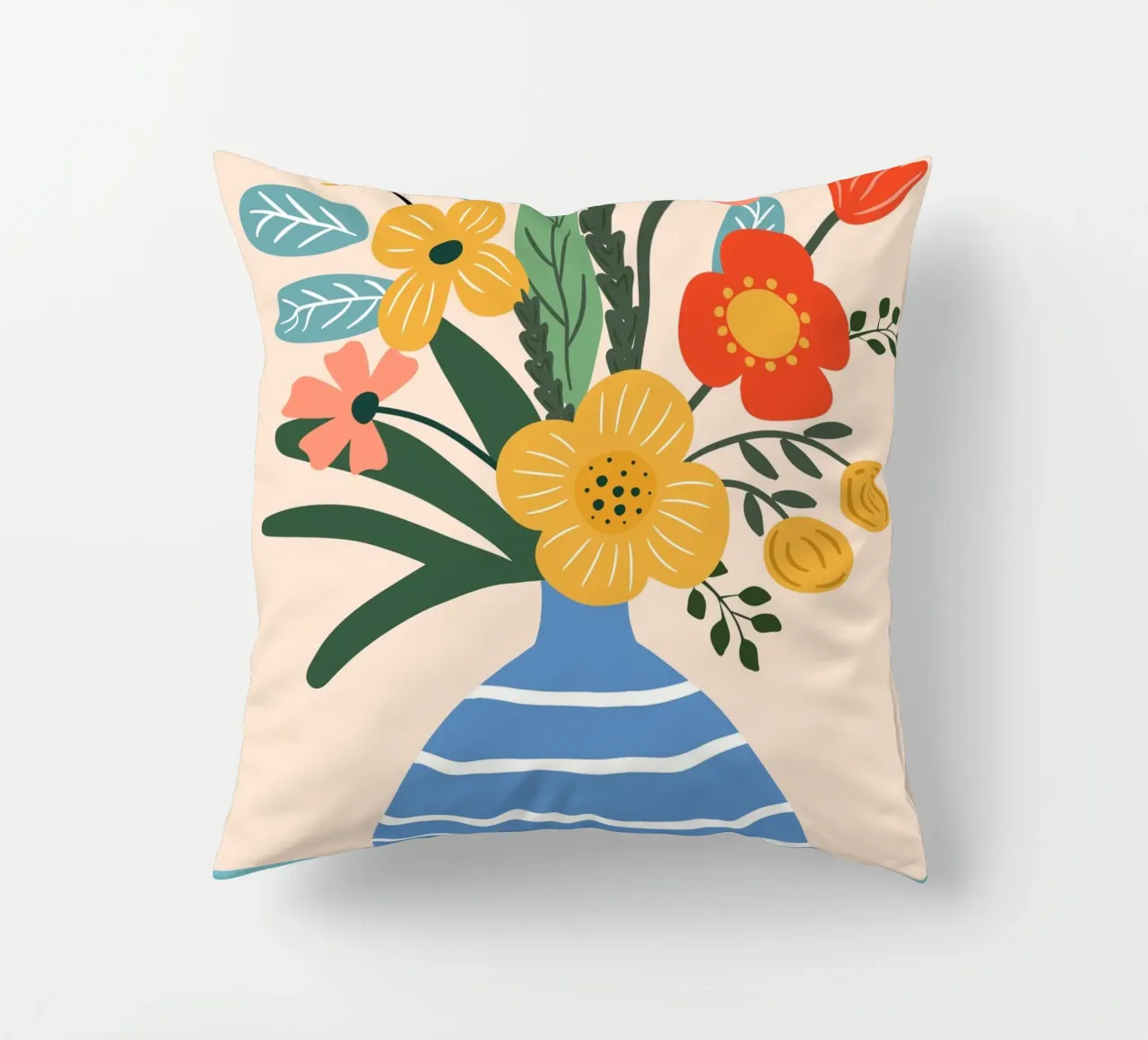 Illustrazione di un bouquet di fiori cuscino da Whole©