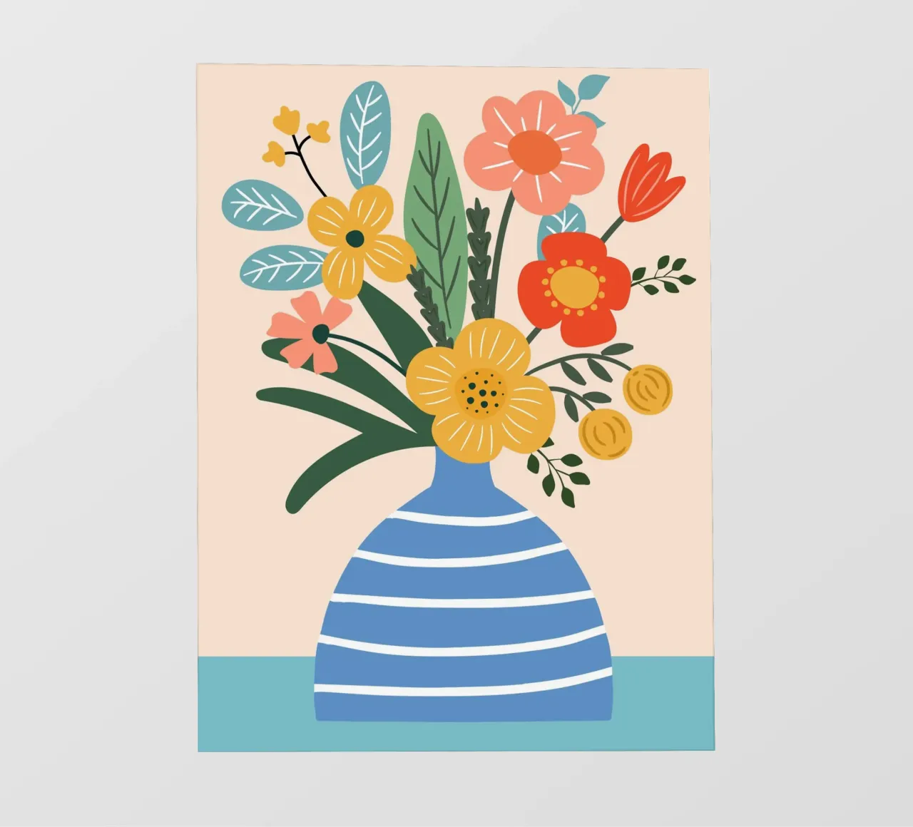 Illustrazione di un bouquet di fiori pellicola backlit da Whole©