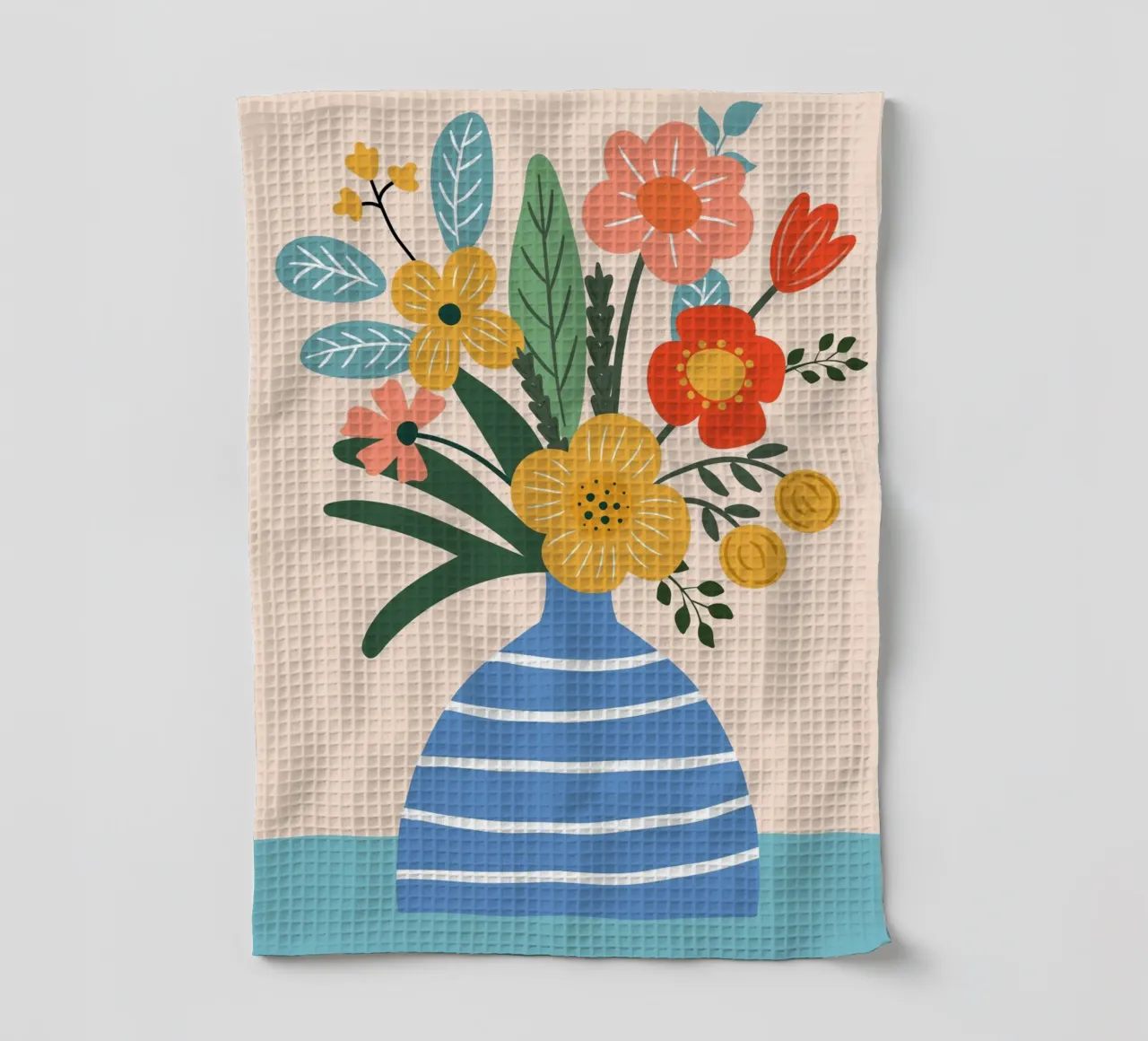 Illustrazione di un bouquet di fiori canovaccio da cucina da Whole©