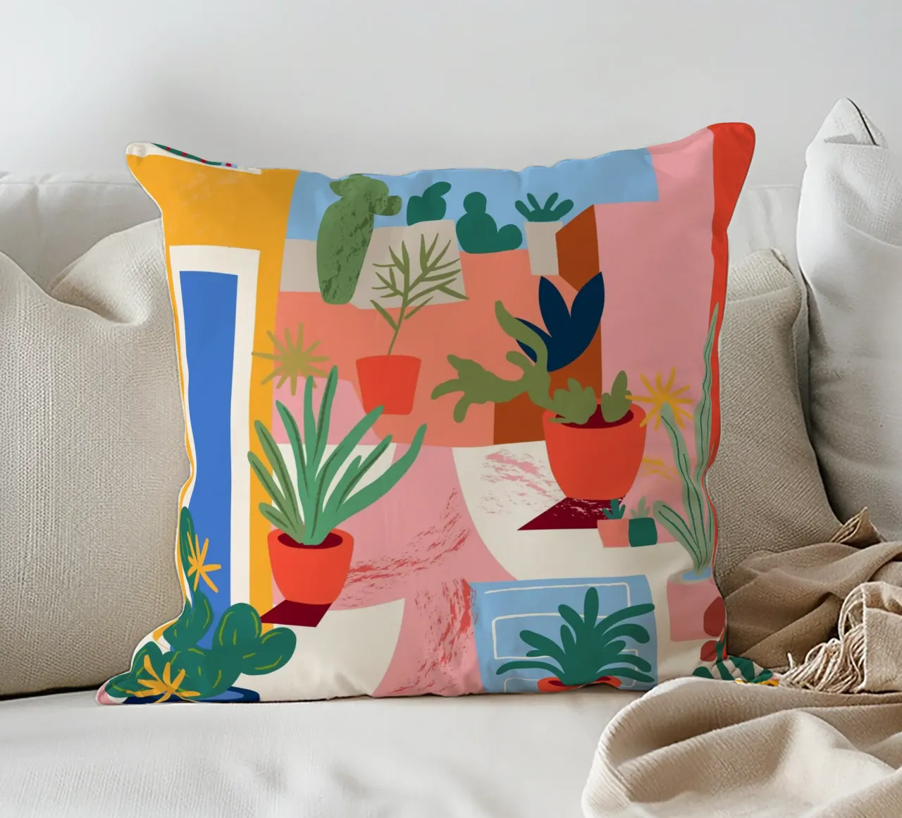 Un'oasi di piante colorate cuscino da Whole©