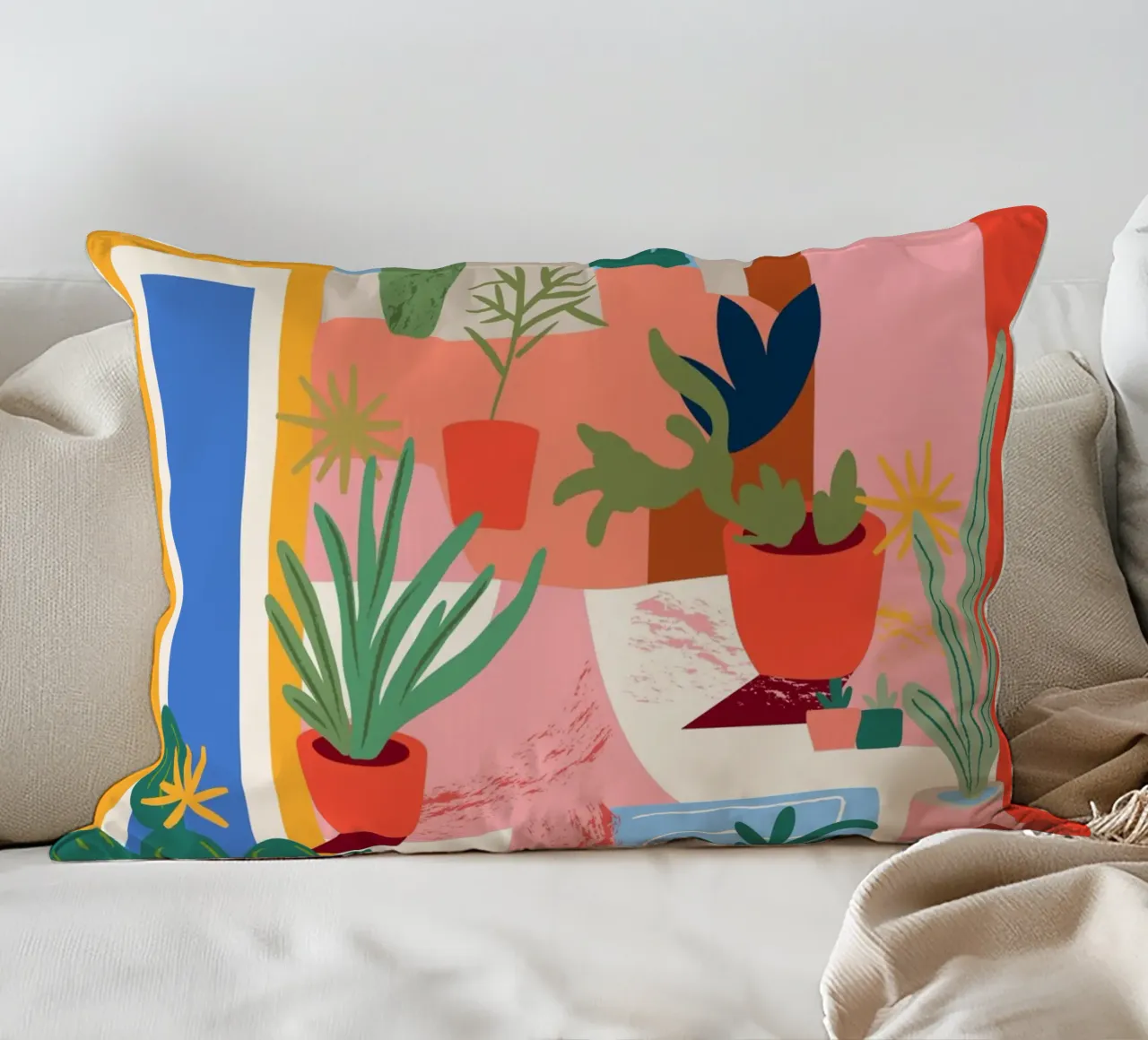 Un'oasi di piante colorate cuscino da Whole©