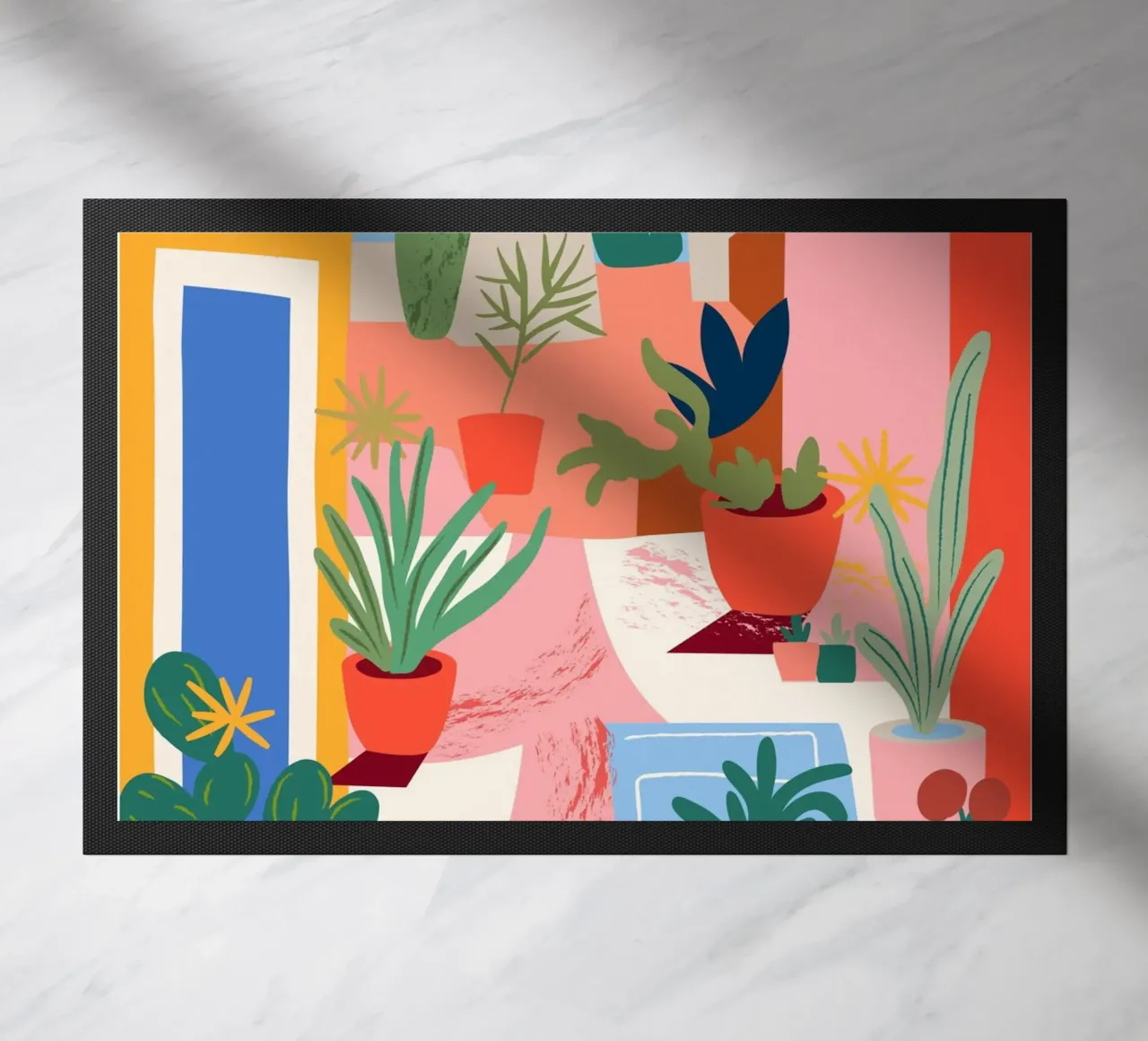 Colourful plant oasis doormat by Whole©