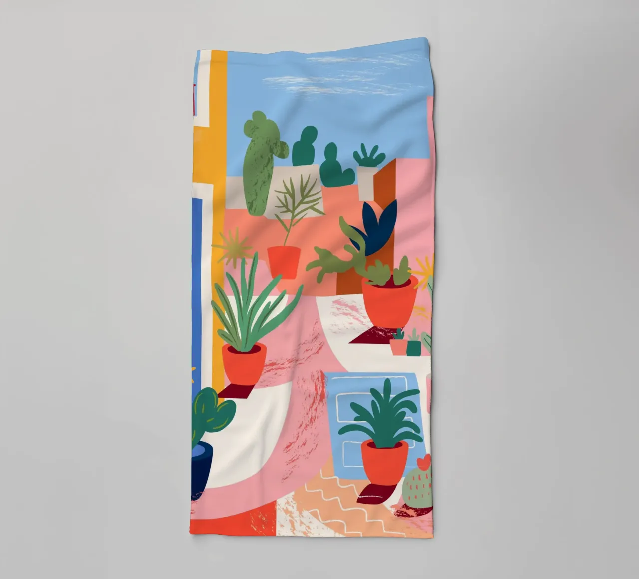 Un'oasi di piante colorate asciugamano da bagno da Whole©