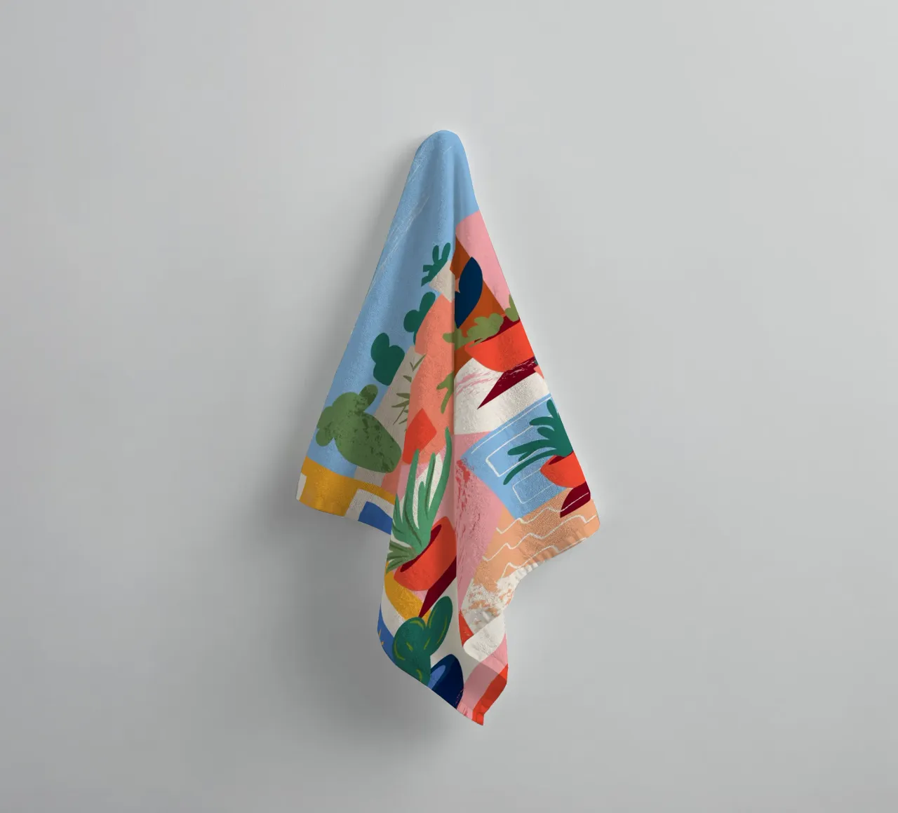 Un'oasi di piante colorate asciugamano da bagno da Whole©