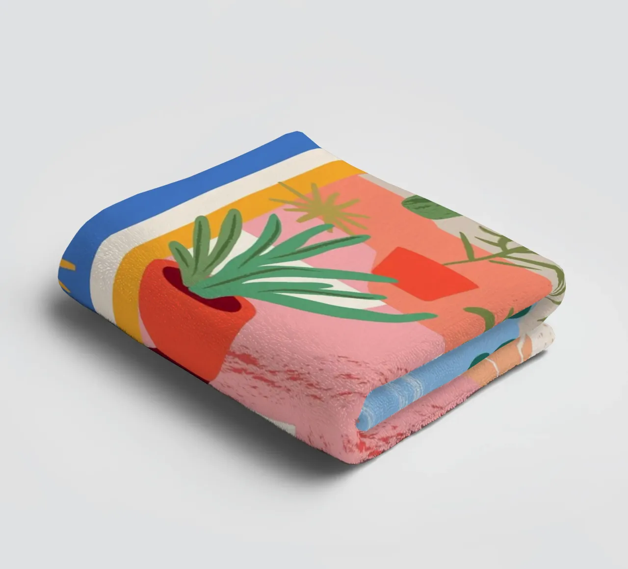 Un'oasi di piante colorate asciugamano da bagno da Whole©