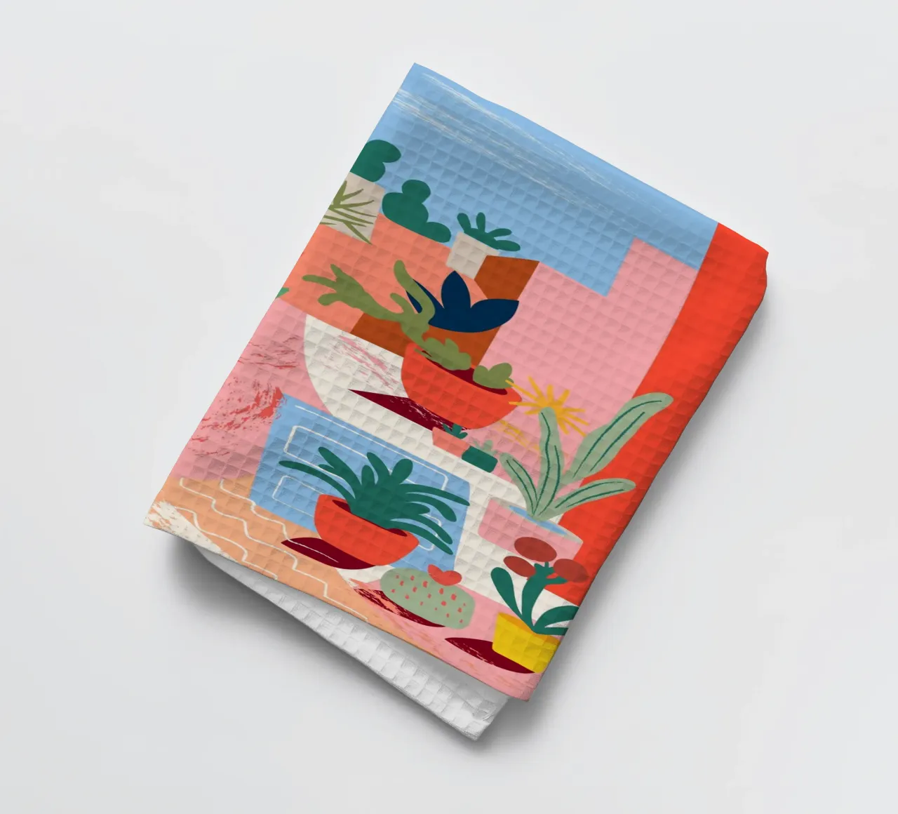 Un'oasi di piante colorate canovaccio da cucina da Whole©