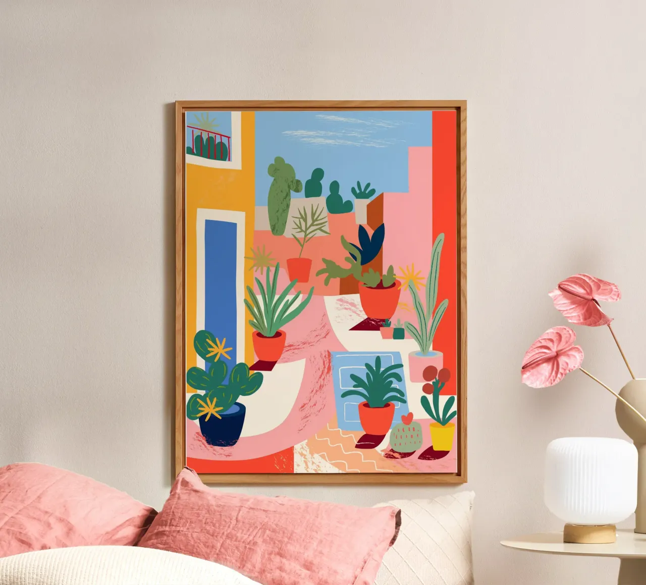 Un'oasi di piante colorate alluminio dibond da Whole©