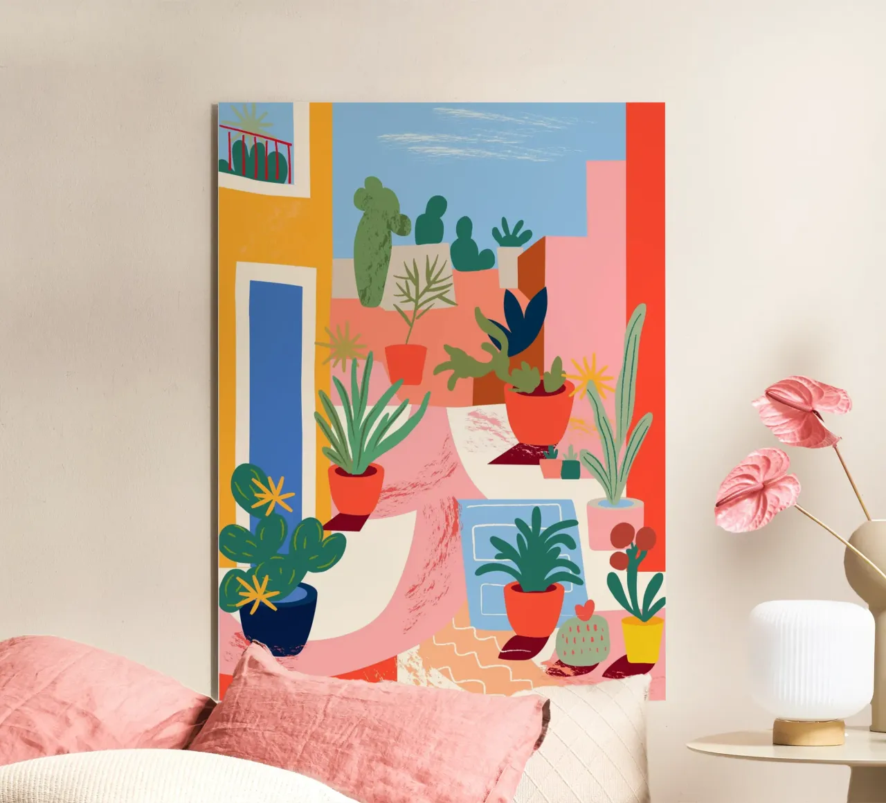 Un'oasi di piante colorate alluminio dibond da Whole©