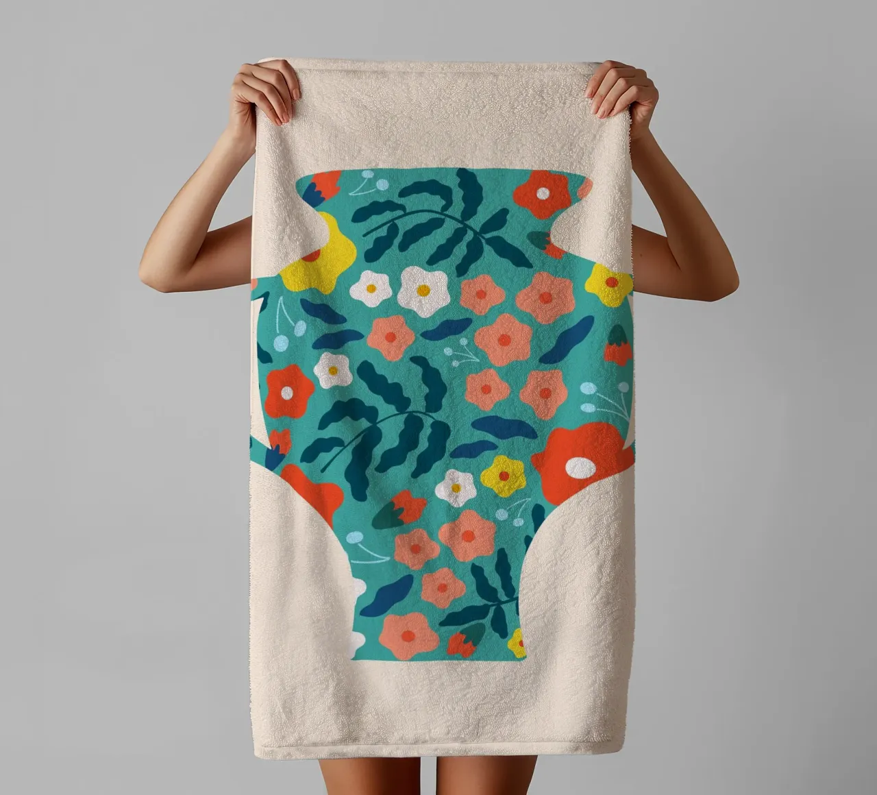 Blumenvasen Kunstprint Handtuch von Whole©
