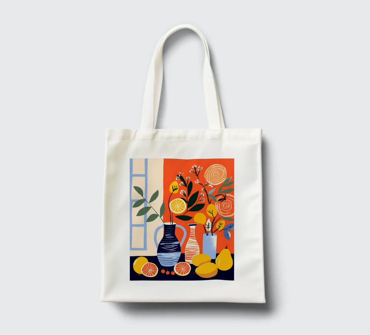 Fresh lemon still life art print tote bag by Whole©