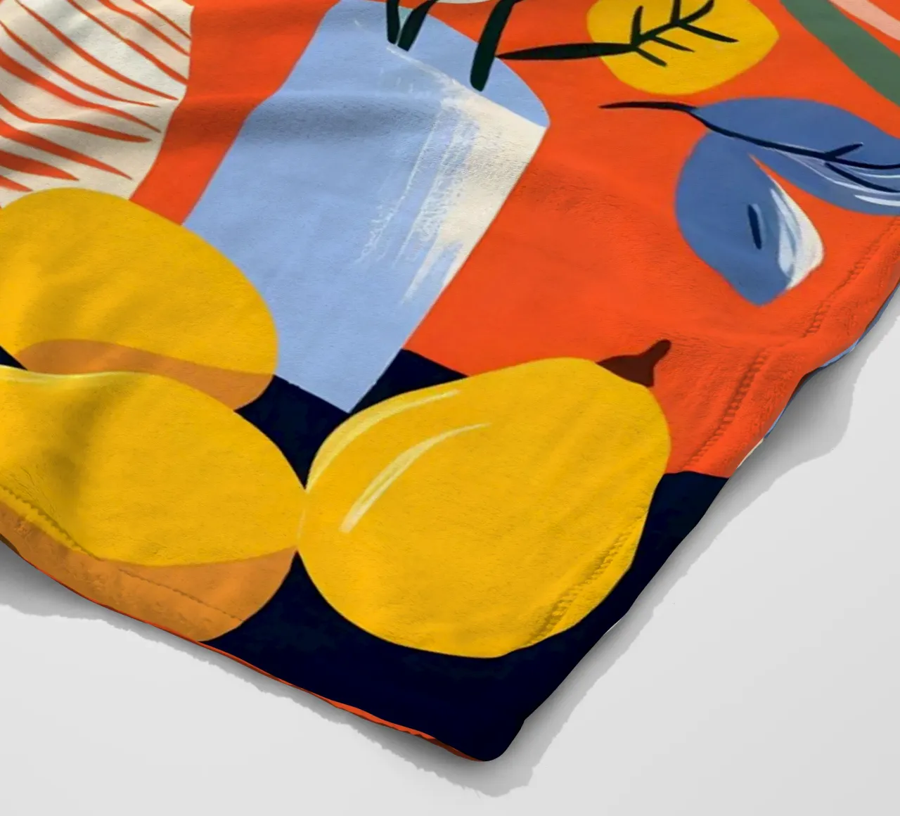 Frisches Zitronen Stillleben Kunstprint Fleecedecke von Whole©