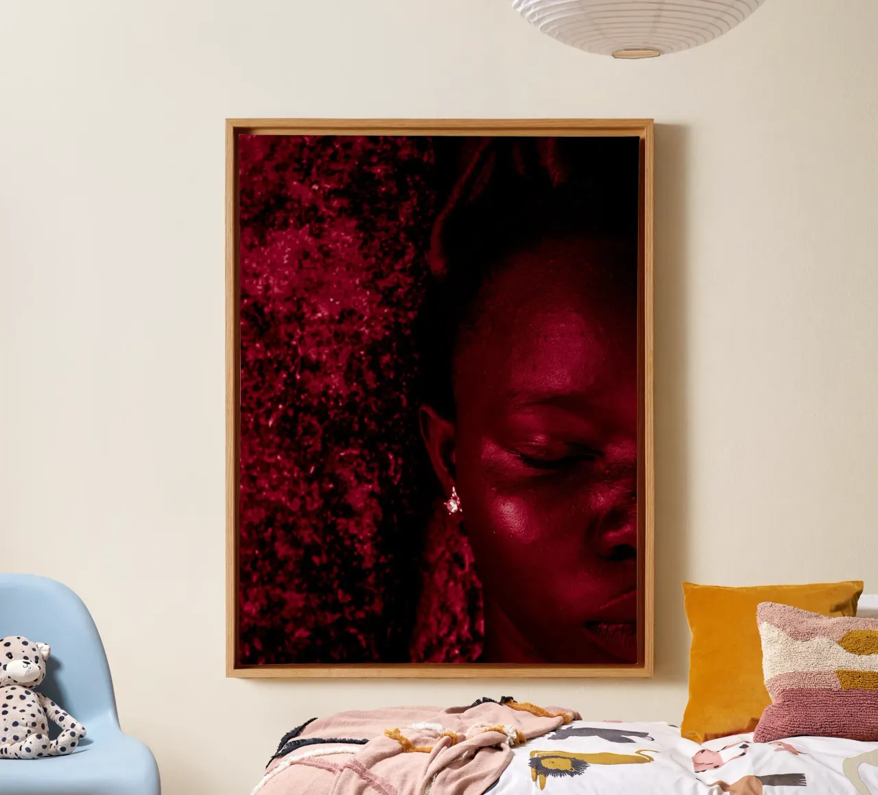 Afro Pink canvas met Baklijst van Mathudace Créas