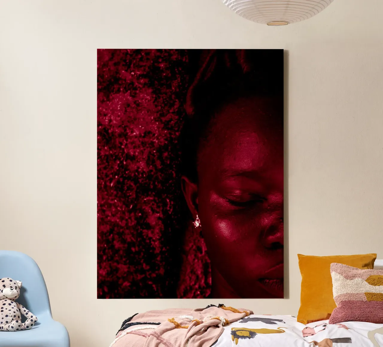 Afro Pink canvas met Baklijst van Mathudace Créas