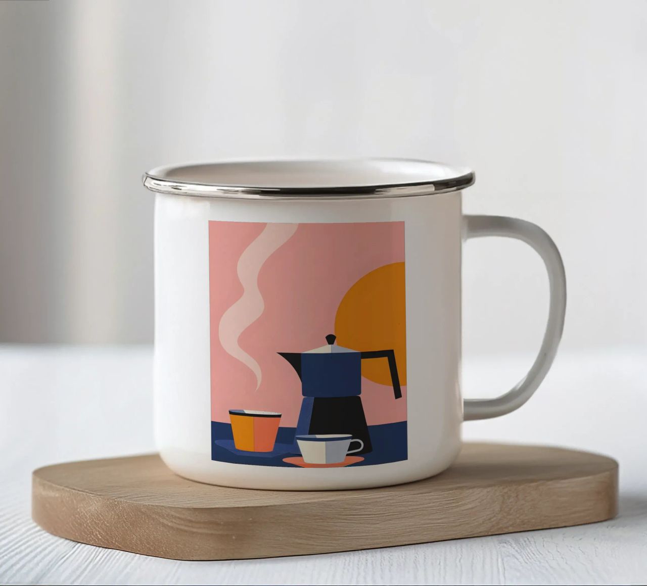 Espresso Morgenkunst Emaille Tasse von Whole©