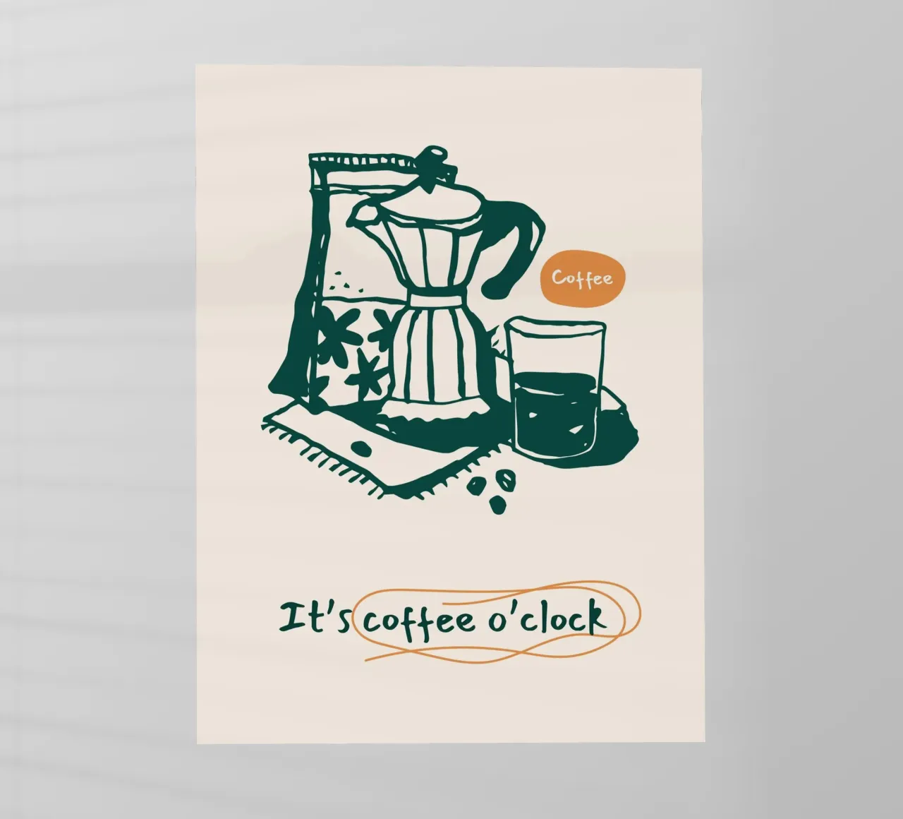 Caffè a ore Illustrazione pellicola backlit da Whole©