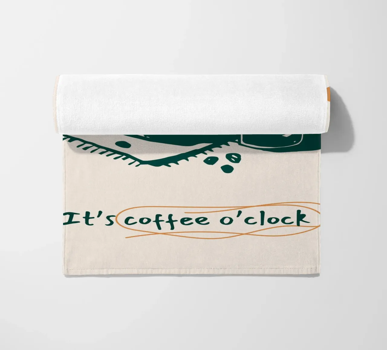 Caffè a ore Illustrazione telo mare da Whole©