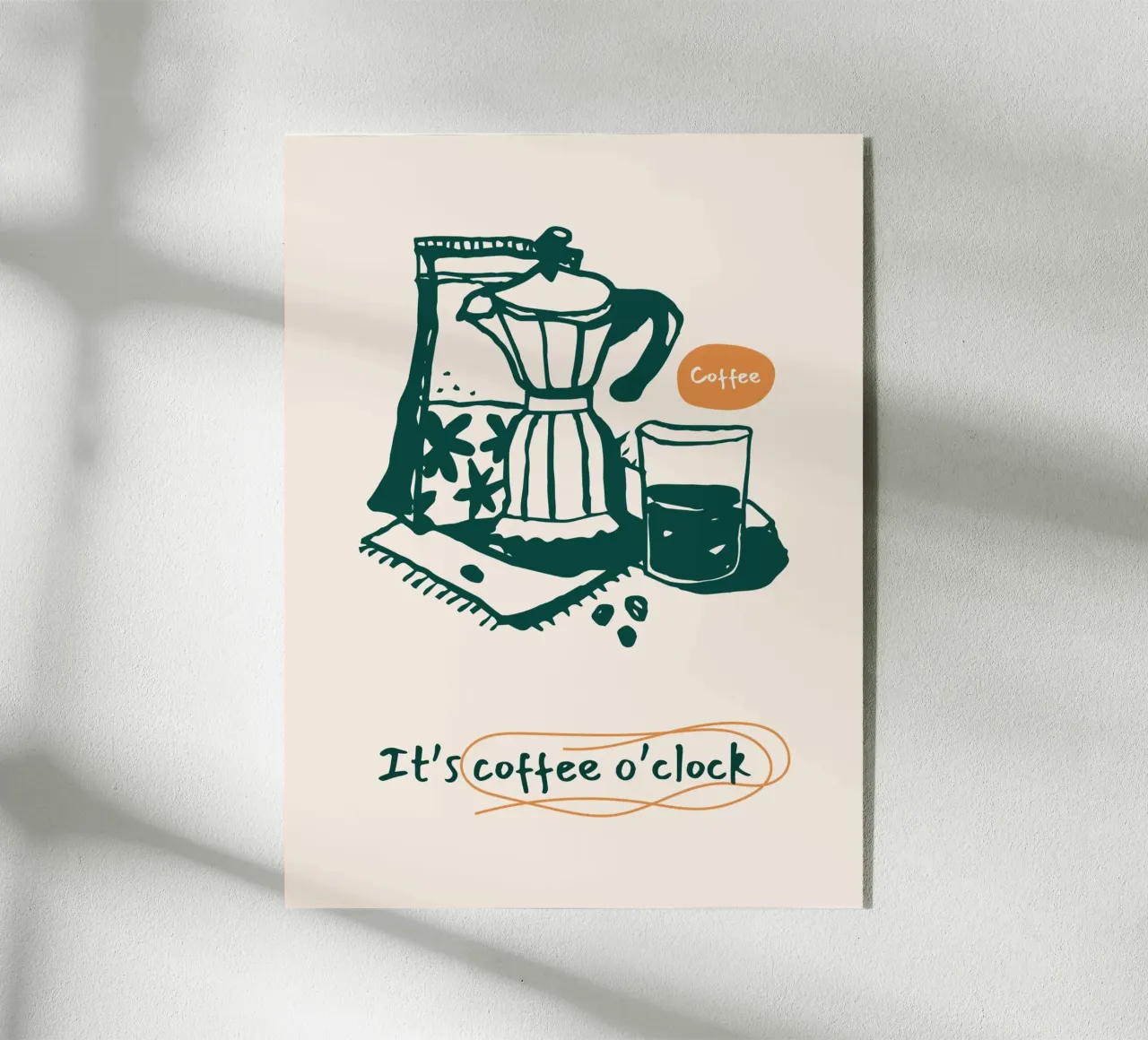 Caffè a ore Illustrazione plexiglass da Whole©