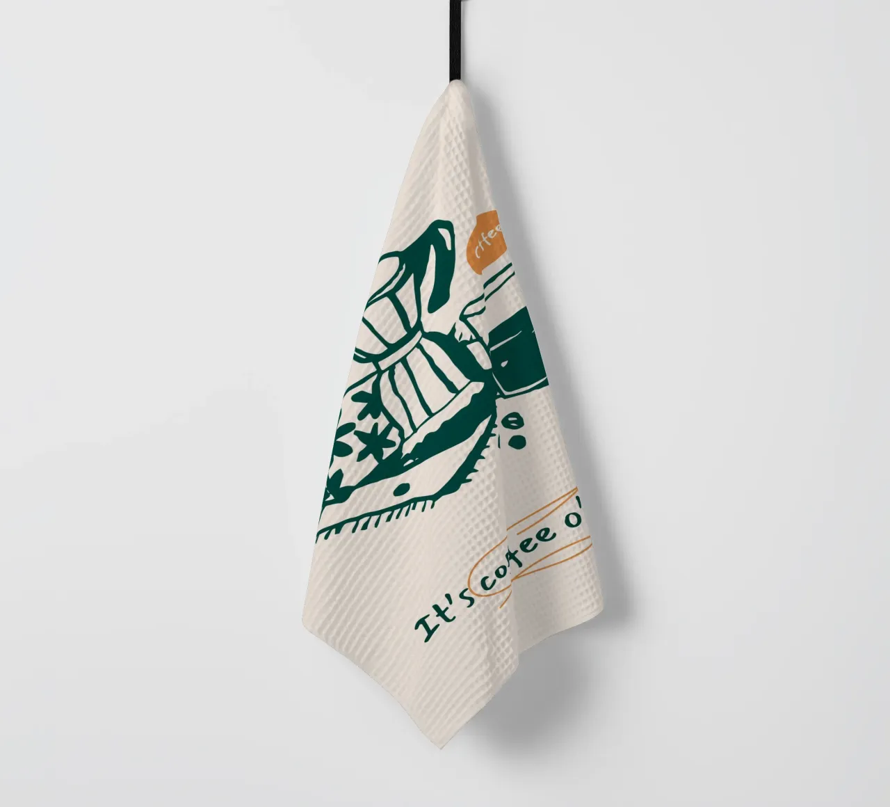 Caffè a ore Illustrazione canovaccio da cucina da Whole©
