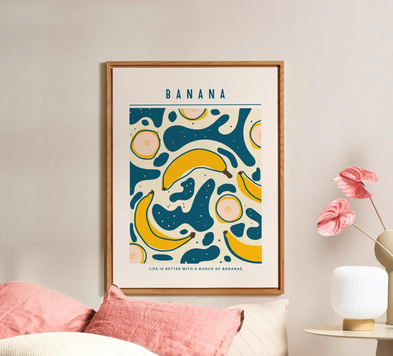 Banana Pop Art Design alluminio dibond da Whole©