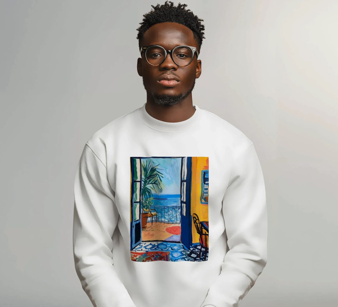 Vue sur la mer Terrasse Art sweat de Whole©