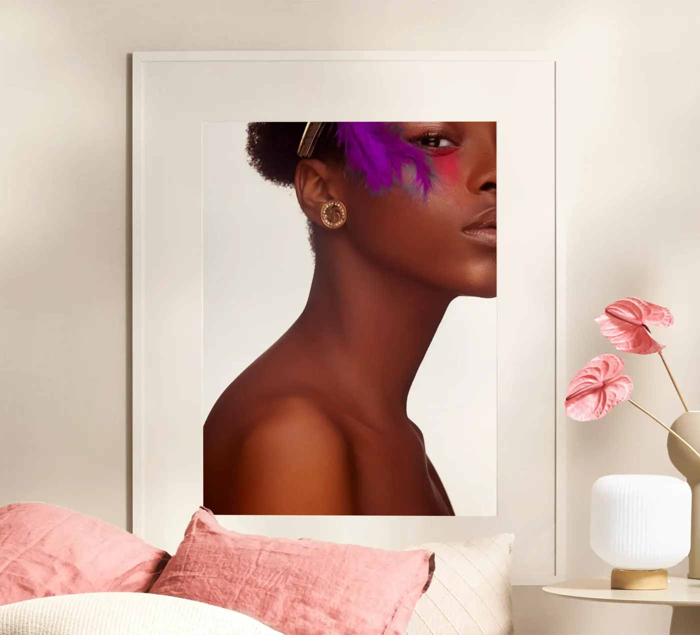 Afro Beads poster van Mathudace Créas