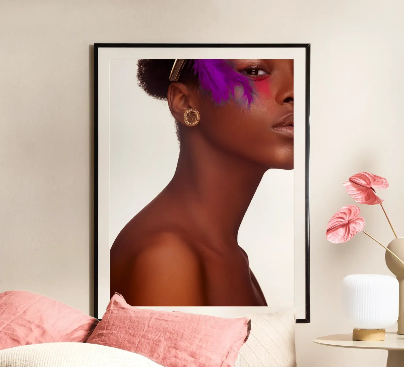 Afro Beads poster van Mathudace Créas