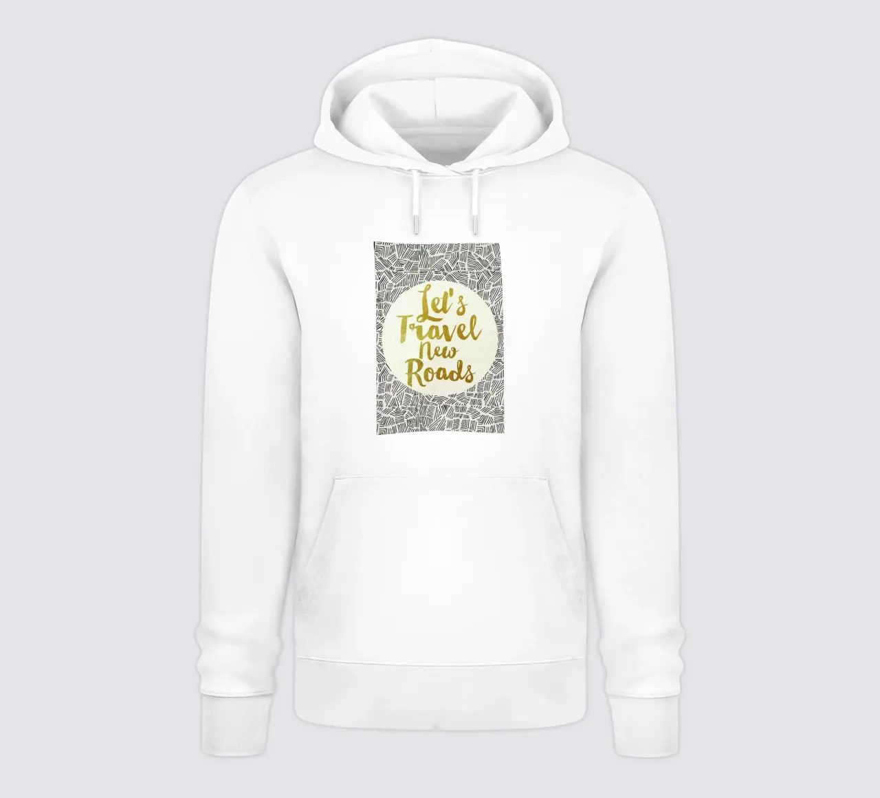 Let's Travel New Roads felpa con cappuccio da Pom Graphic Design