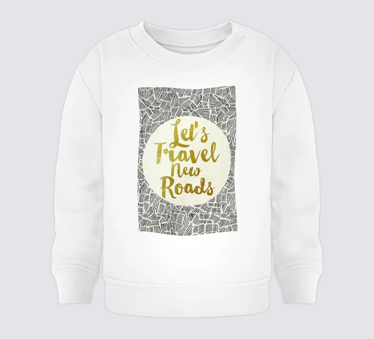Let's Travel New Roads felpa neonato da Pom Graphic Design