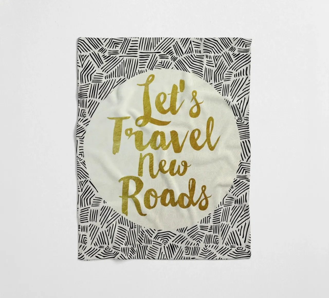 Let's Travel New Roads Fleecedecke von Pom Graphic Design