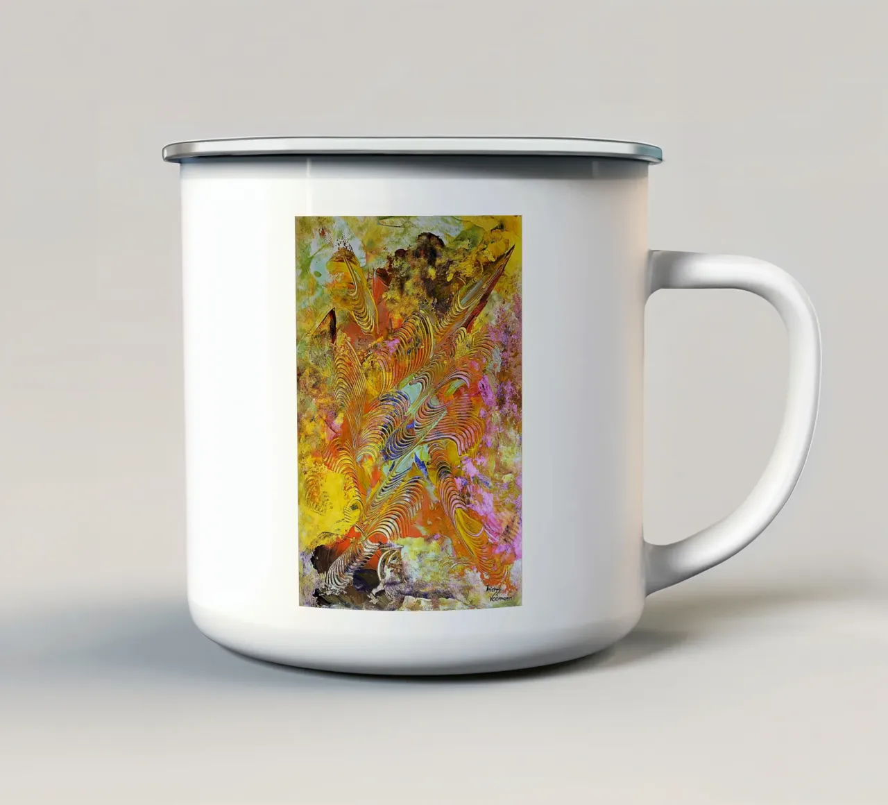 IDEAL GIFT 105 tazza in smalto da Thierry Vobmann Abstract painting