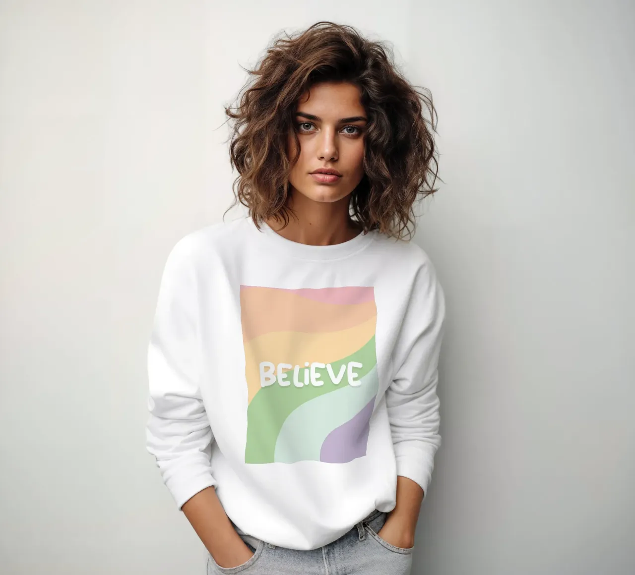 Pastell Believe Motiv felpa da Whole©
