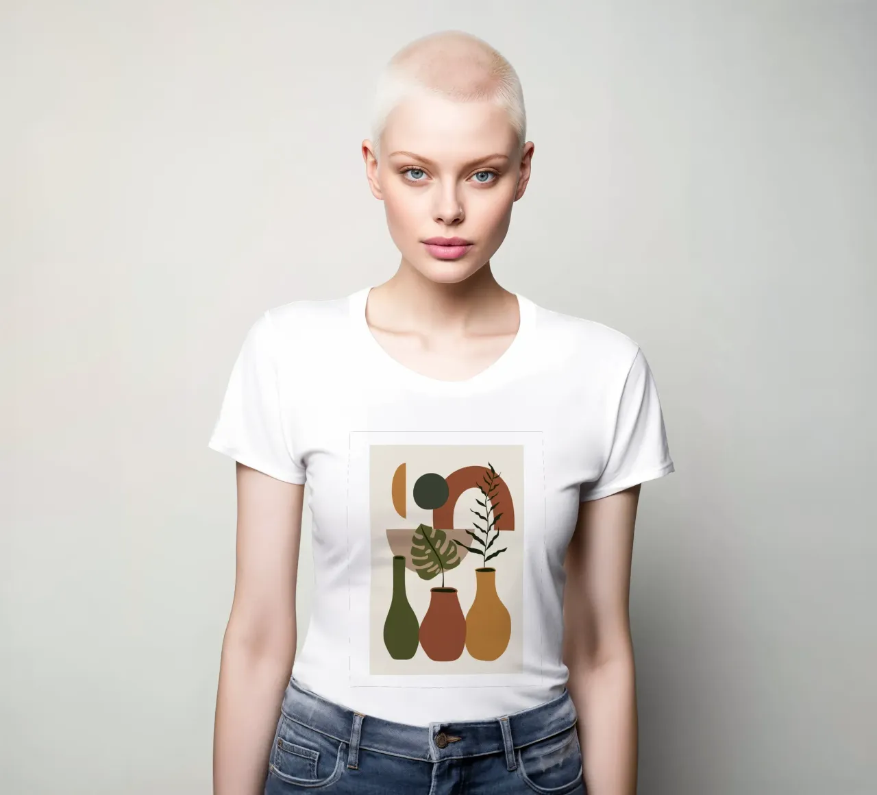Boho vases illustration women's fitted t-shirt by Whole©