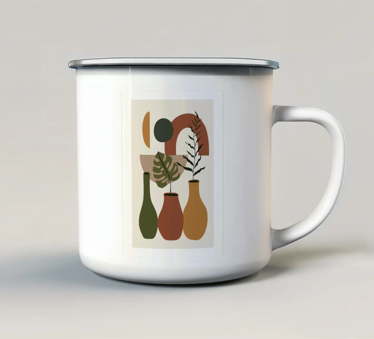 Illustrazione di vasi Boho tazza in smalto da Whole©