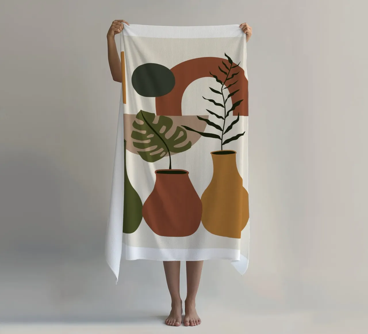 Illustrazione di vasi Boho telo mare da Whole©