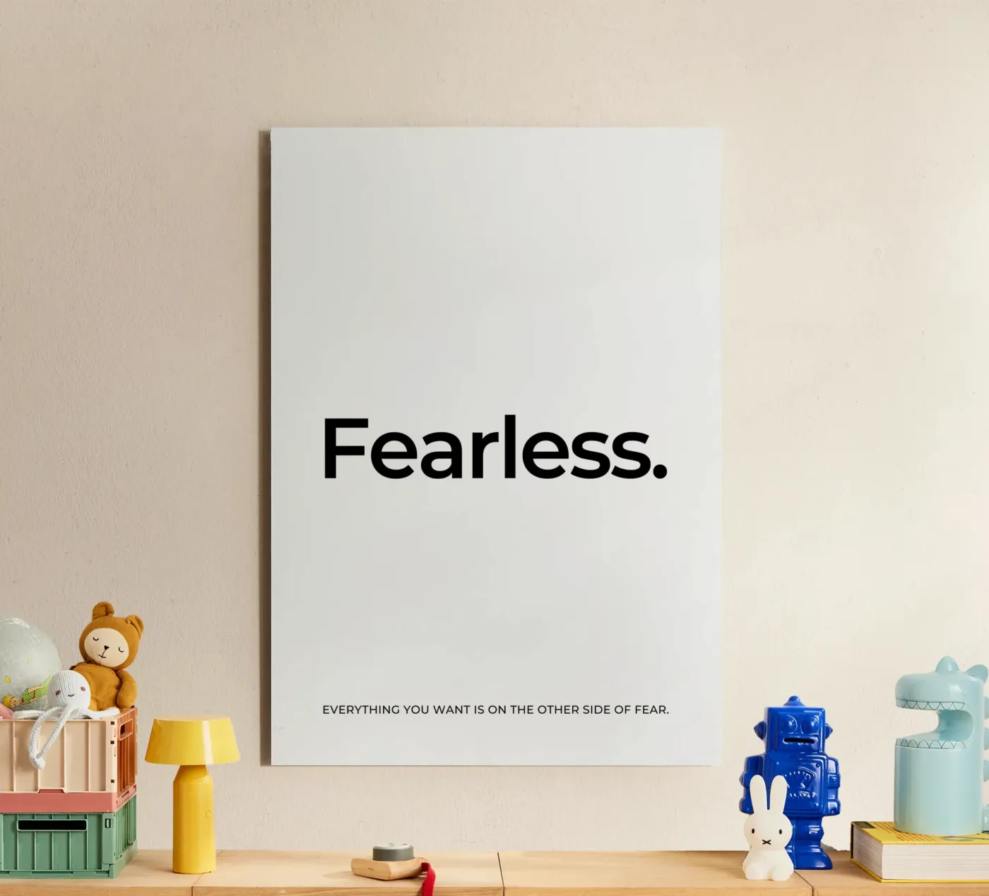 Fearless quote forex plate by Paigaam Studio