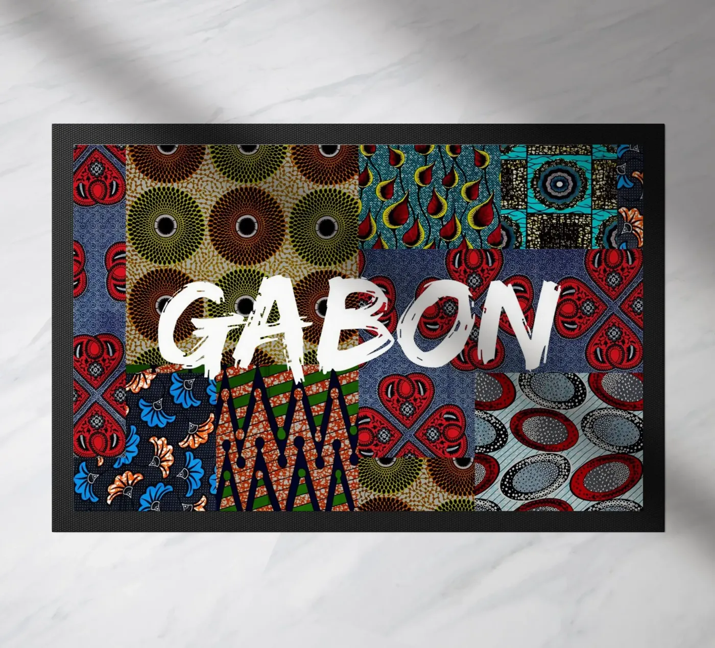 Gabon deurmat van Mathudace Créas