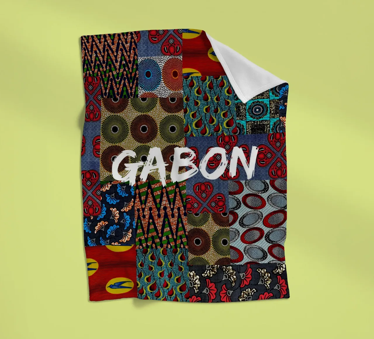 Gabon coperta in pile da Mathudace Créas