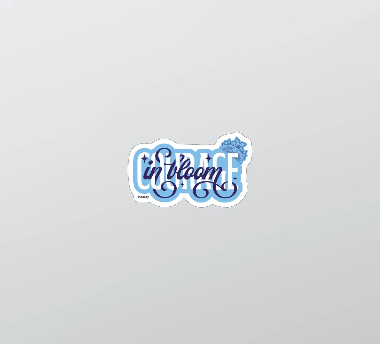 COURAGE IN BLOOM autocollant de DISNEY PRINCESS - Sticker Shop