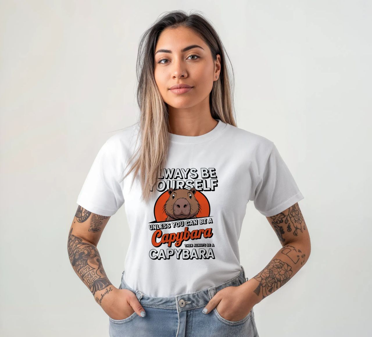 Always be yourself unless you can be a capybara then always t-shirt da edsonramosart