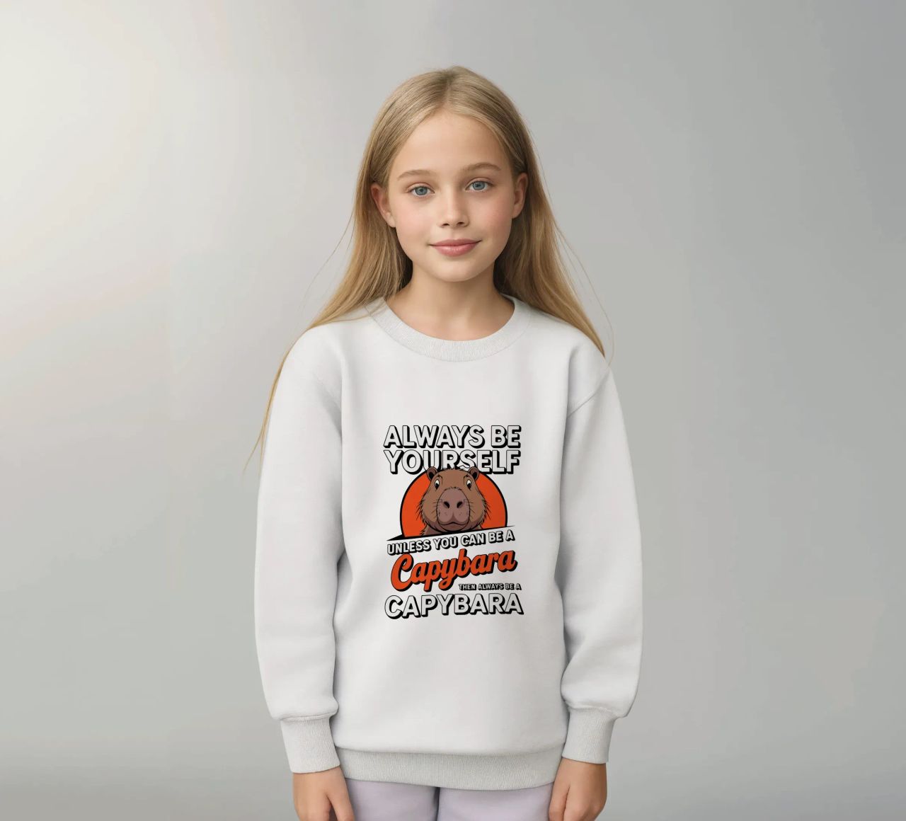 Always be yourself unless you can be a capybara then always felpa bambino da edsonramosart