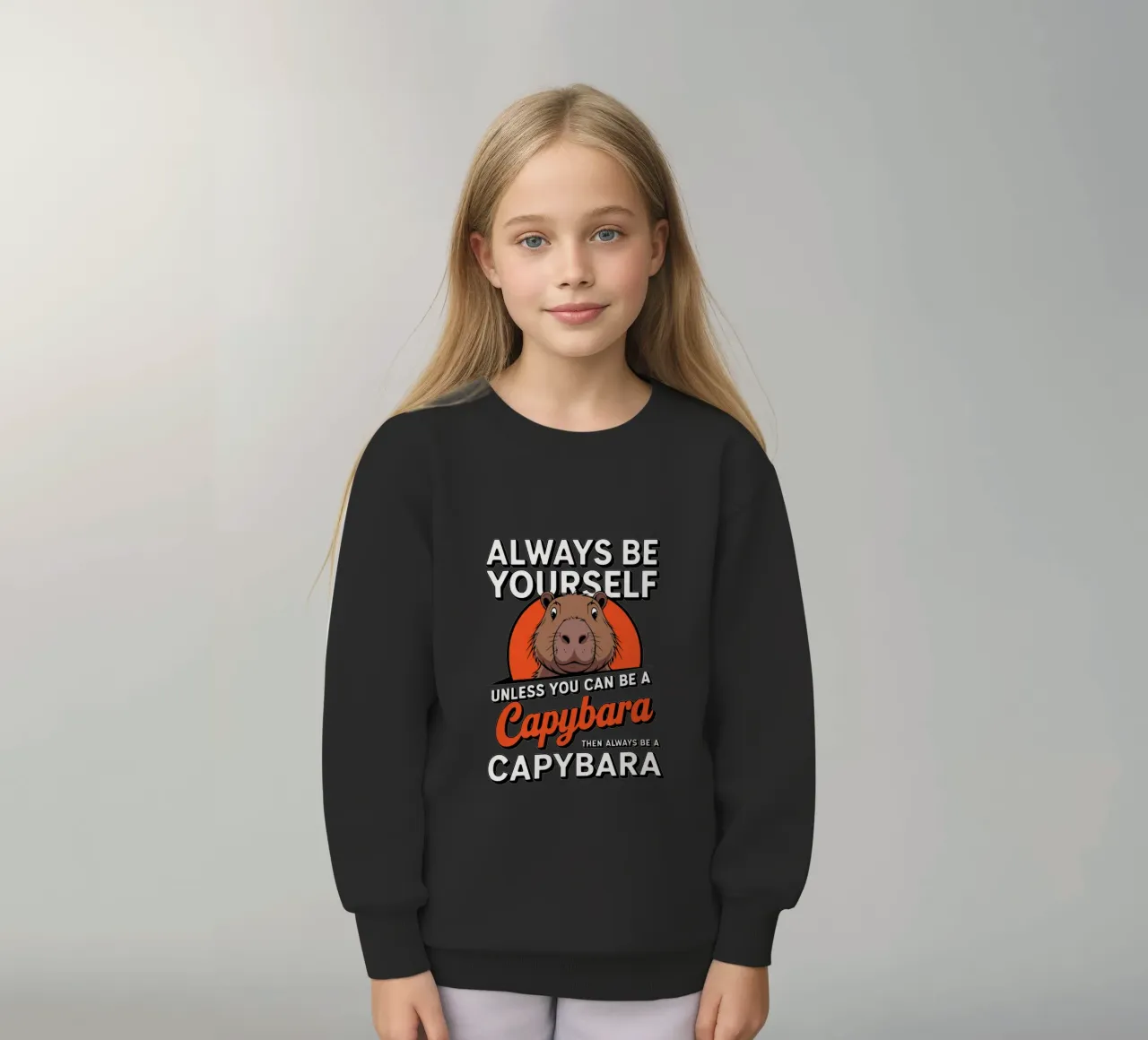 Always be yourself unless you can be a capybara then always felpa bambino da edsonramosart