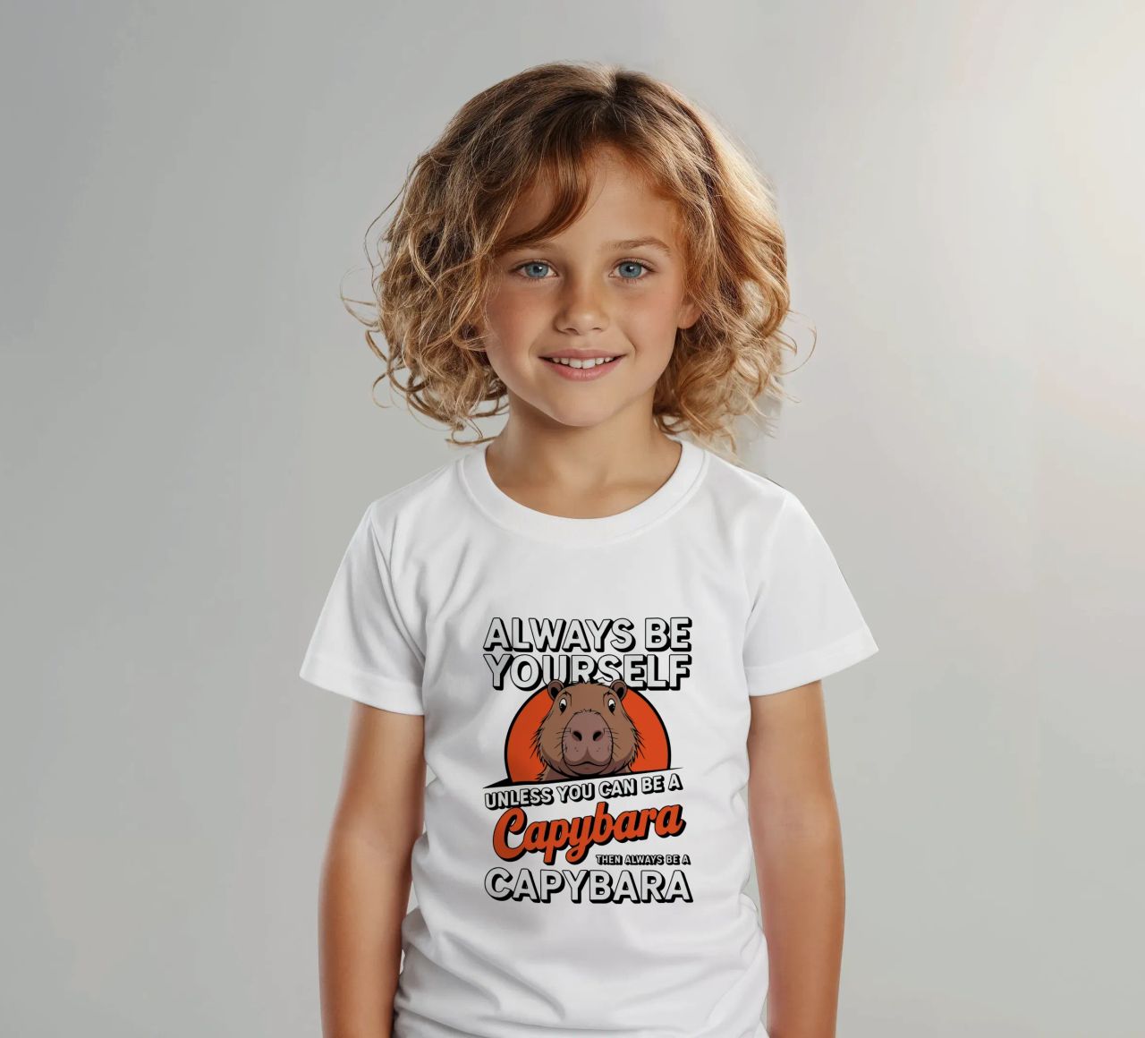 Always be yourself unless you can be a capybara then always t-shirt bambini da edsonramosart