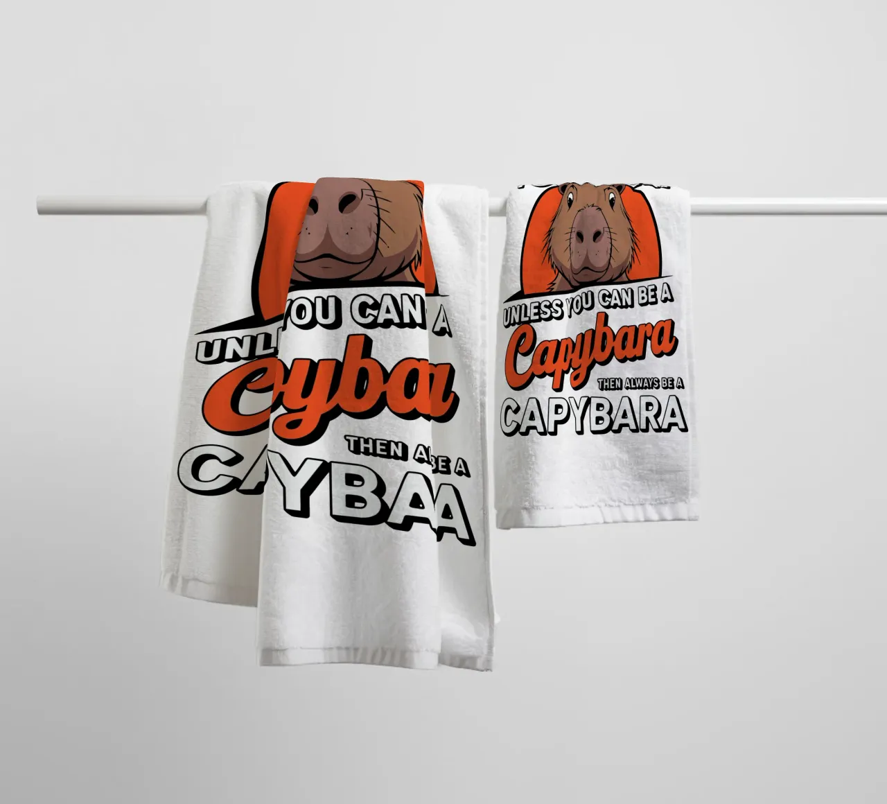 Always be yourself unless you can be a capybara then always serviette de bain de edsonramosart