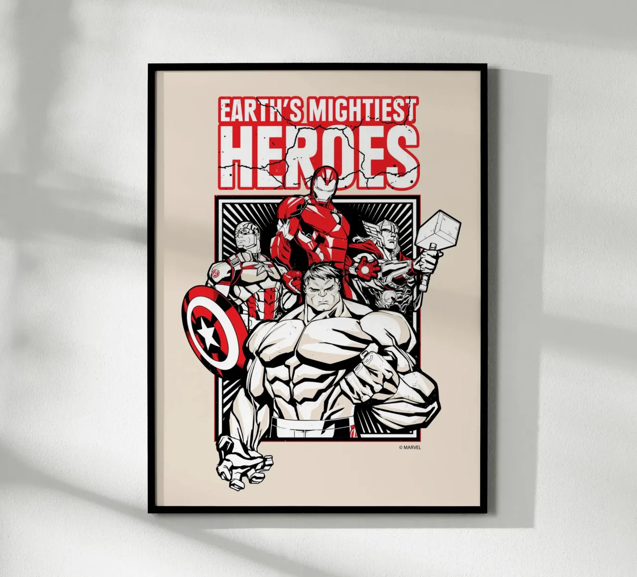 EARTH´S MIGHTIEST HEROES carta hahnemühle da MARVEL Designs by JUNIQE