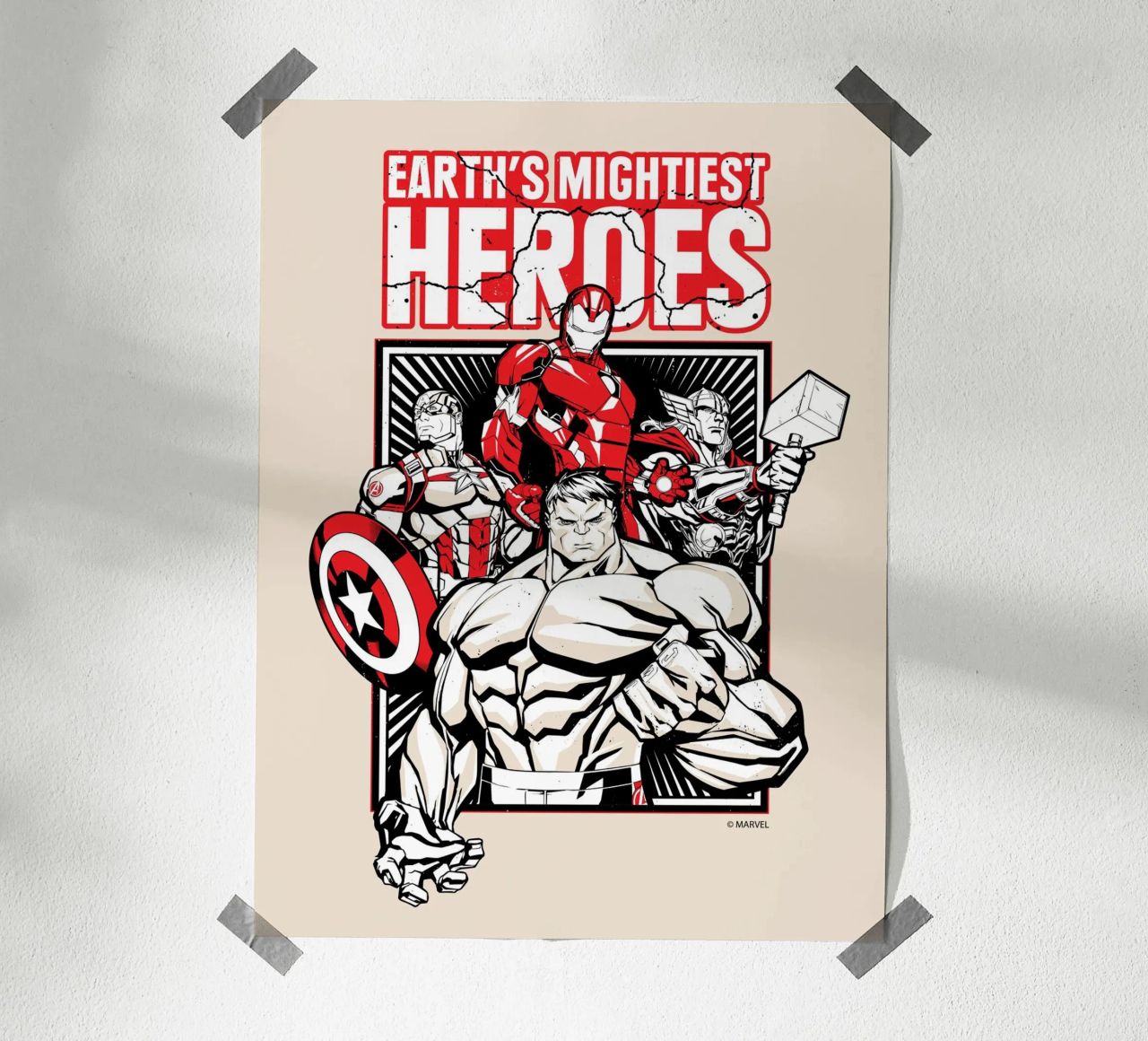 EARTH´S MIGHTIEST HEROES Poster von MARVEL Designs by JUNIQE