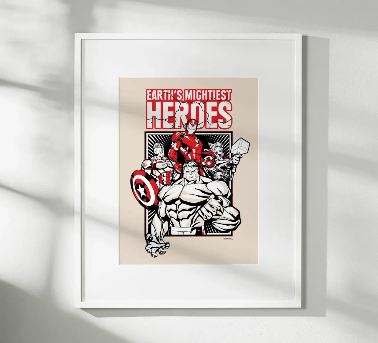 EARTH´S MIGHTIEST HEROES carta hahnemühle da MARVEL Designs by JUNIQE