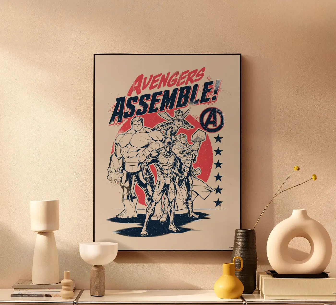 Avengers assemble! Acryl-Glas von MARVEL Designs by JUNIQE