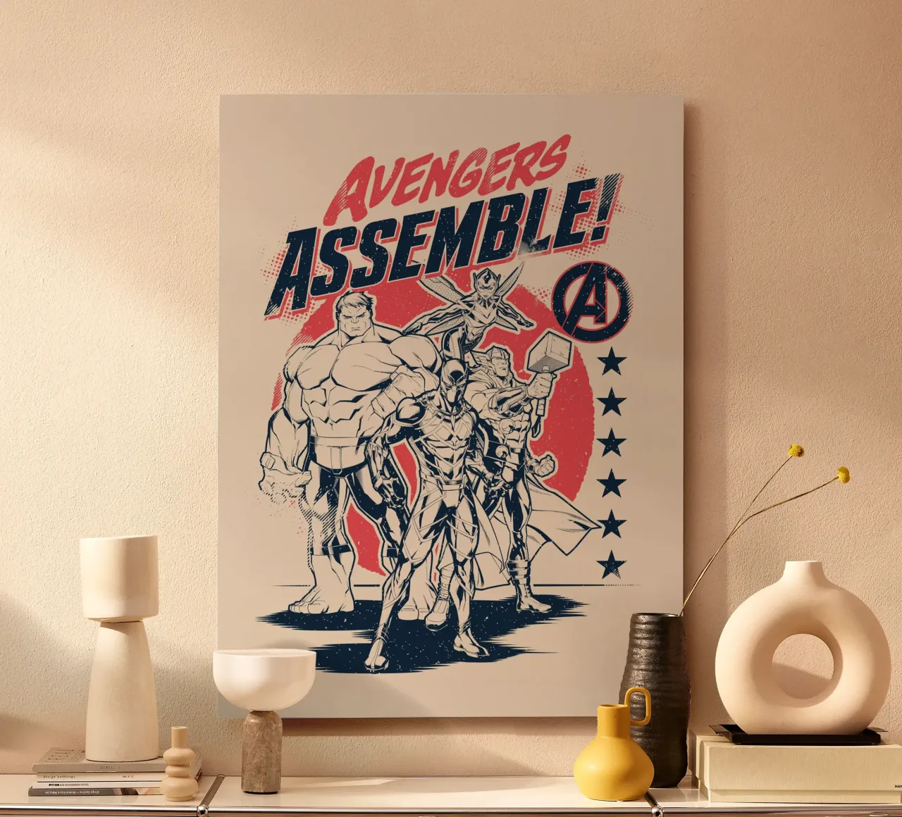 Avengers assemble! pannello forex da MARVEL Designs by JUNIQE