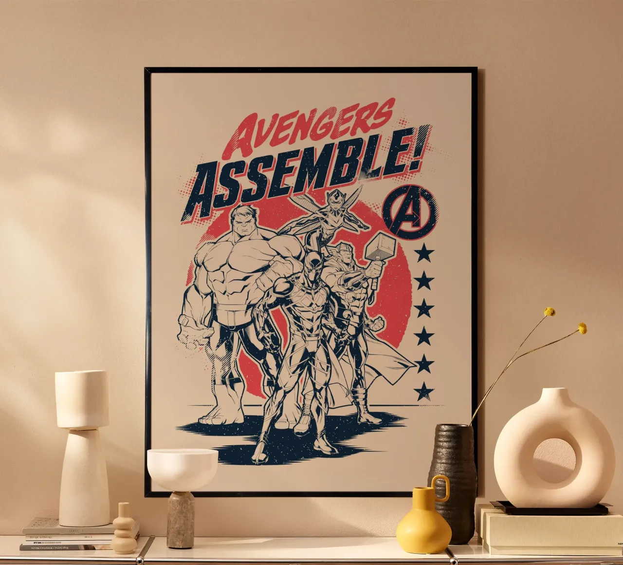 Avengers assemble! carta hahnemühle da MARVEL Designs by JUNIQE