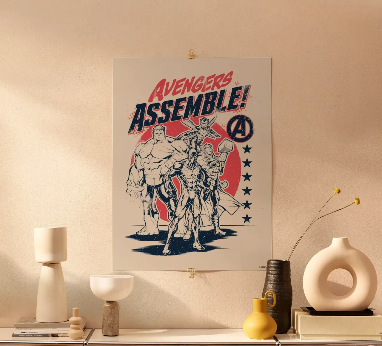 Avengers assemble! carta hahnemühle da MARVEL Designs by JUNIQE